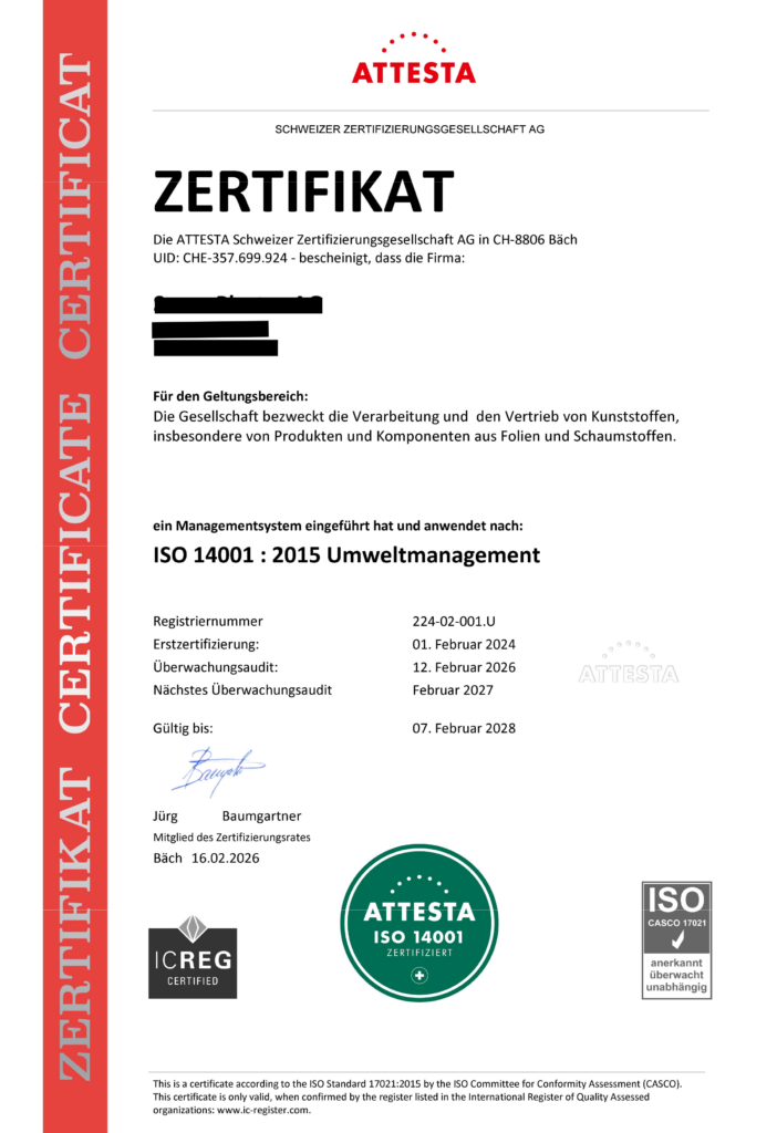 zertifikat iso 14001